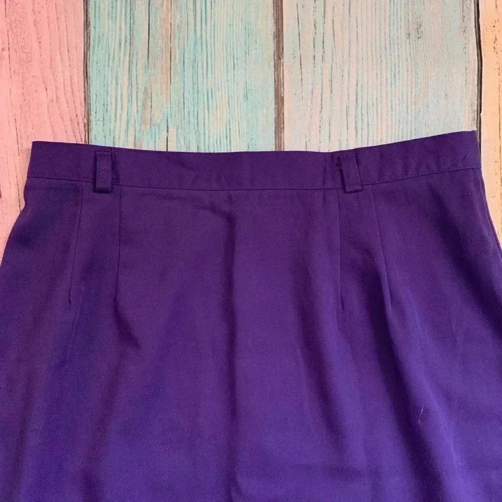 Vintage 80s purple mini skirt - Picture 5 of 7